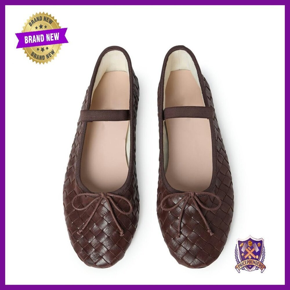 Woven Ballet Flats Mary Jane Elastic Strap Slip On Women's Shoes